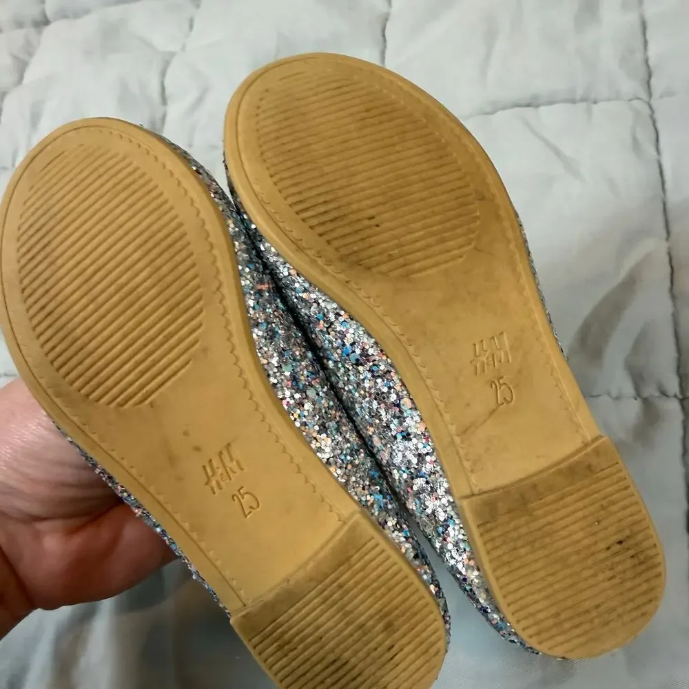 Disney x H&M Glittler Sparkle Frozen Shoes Flats Little Girl 8
